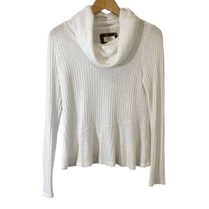 Anthropologie Maeve Soft Ribbed Cowl Neck Long Sleeve Blouse- large